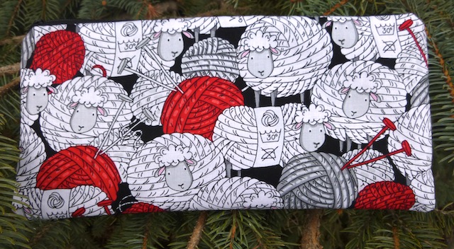 Deep Sleek Zippered Pouch for Knitting Needles up to 8 inches
