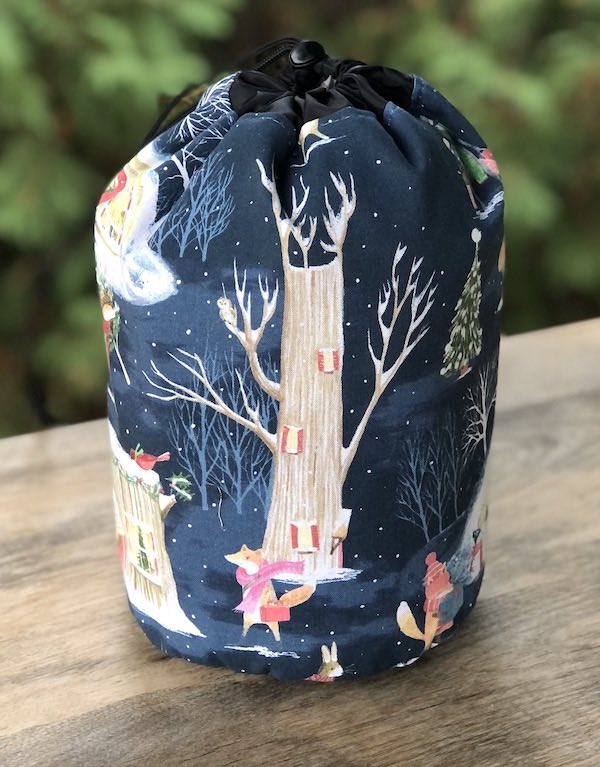 All Spruced Up SueBee Round Drawstring Bag