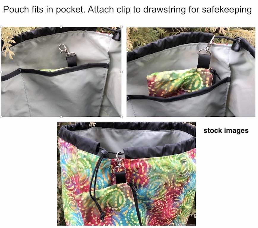 Large storage bag for knitting or crocheting blankets and afghans