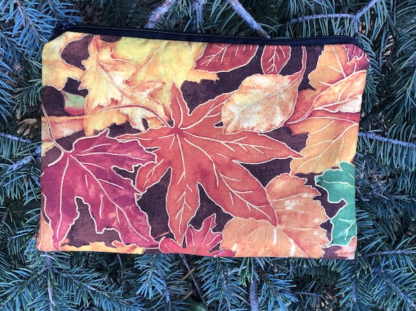 Fall leaves zippered pouch
