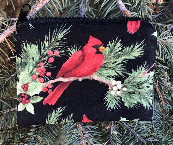 Cardinals coin purse reusable gift bag