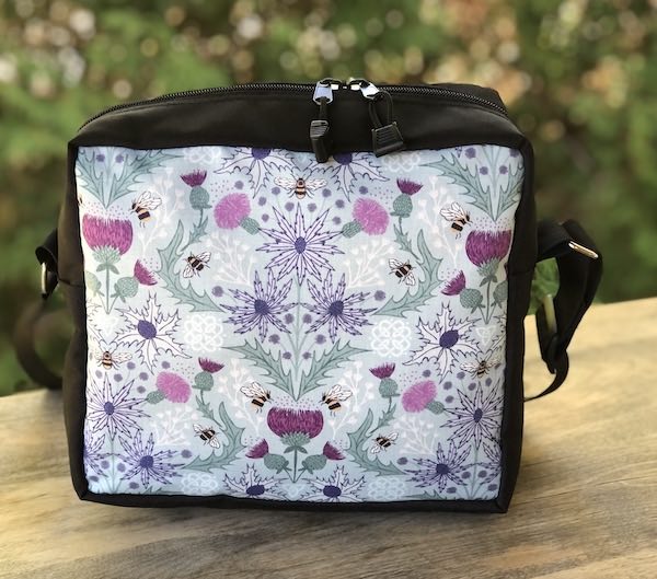 Celtic thistles and bees crossbody shoulder bag