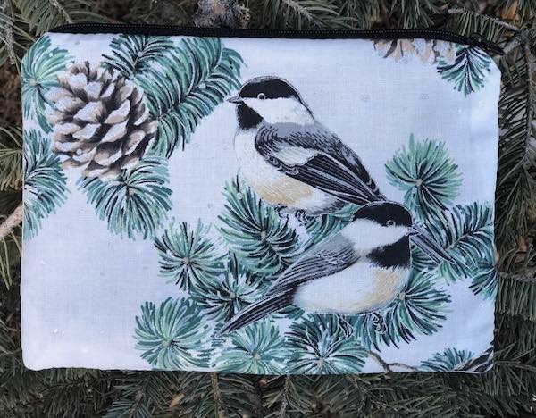 Chickadees zippered bag, The Scooter