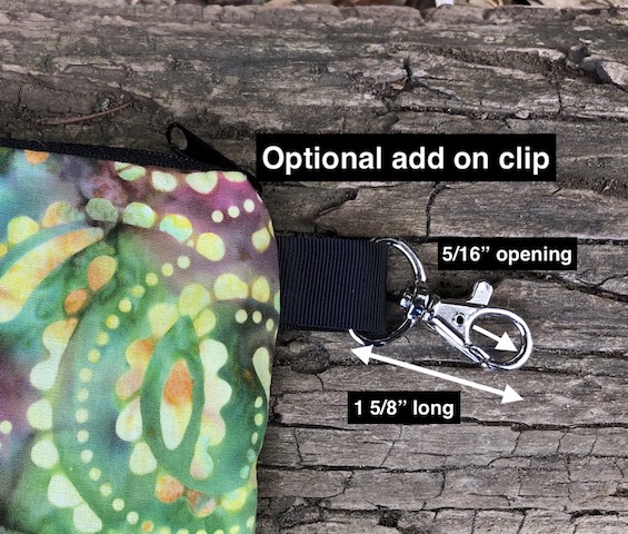 optional clip for pouch