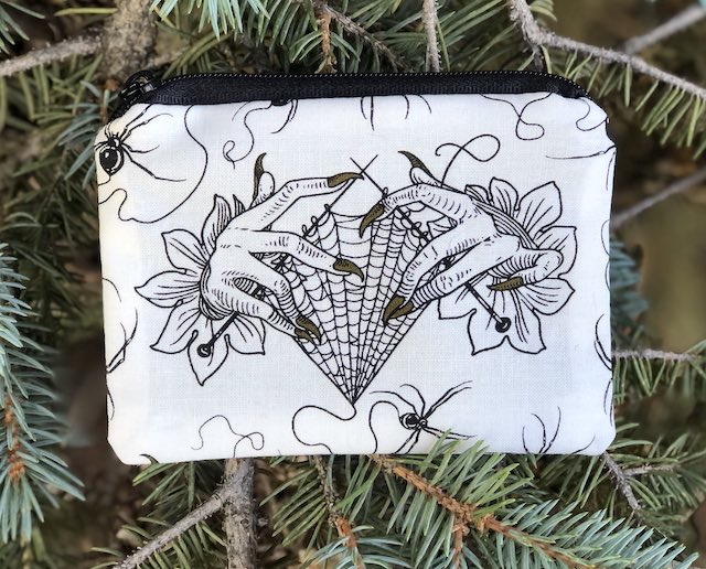 Cobweb Lace coin purse, The Raven Cobweb Lace coin purse, The Raven