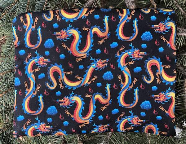 Japanese dragons case for mahjong card and coins