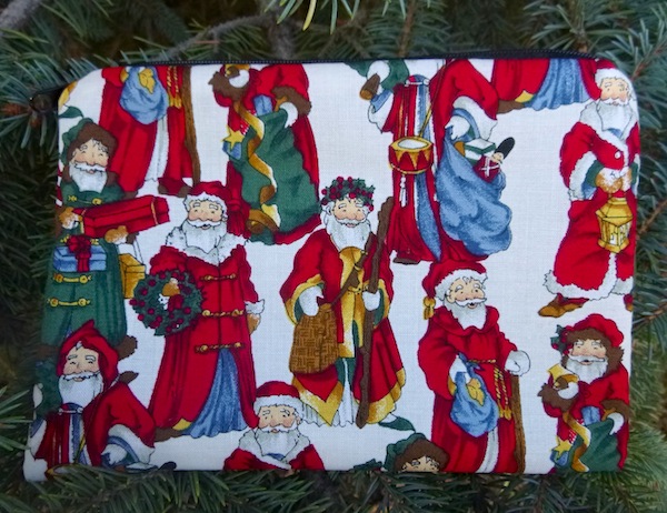 European Santas zippered pouch