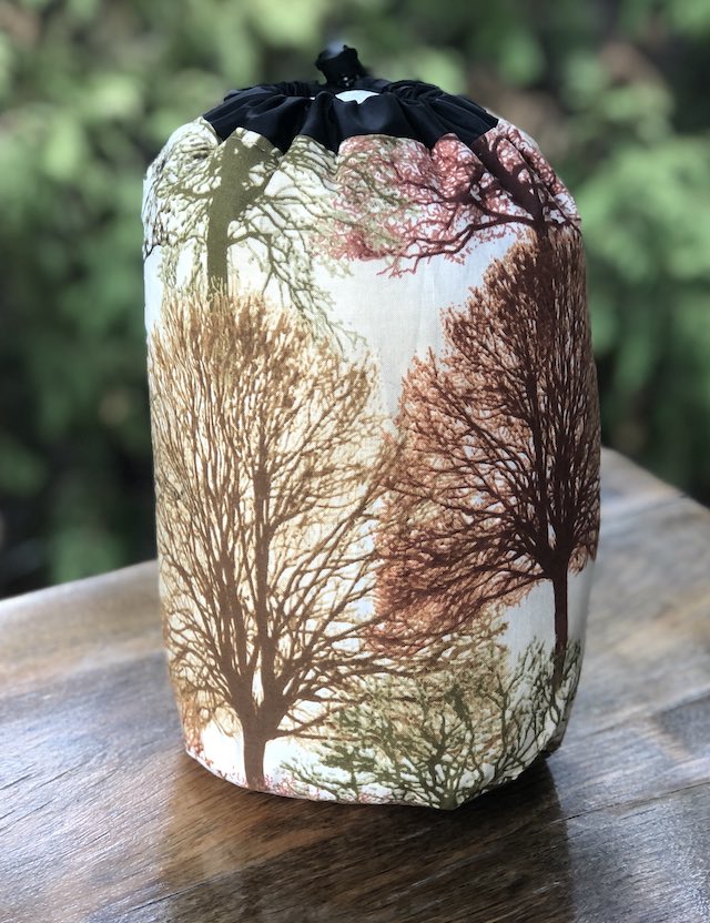Fall Trees SueBee Round Drawstring Bag Fall Trees SueBee Round Drawstring Bag