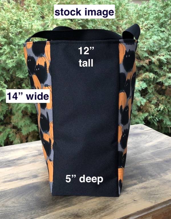 Zoe's Bag Boutique deep tote bag dogs and flowers