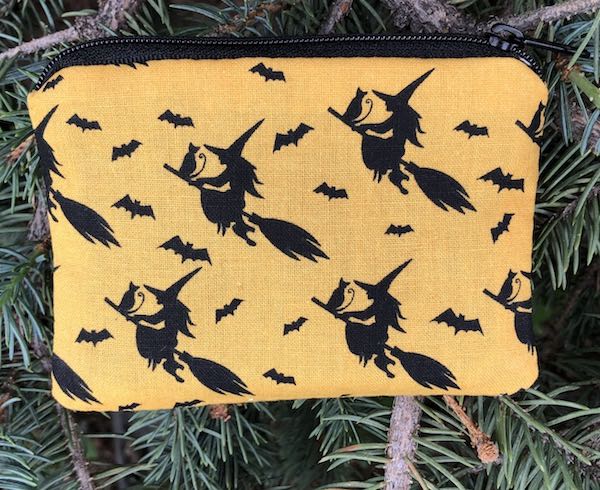 Flying Witches Coin purse, The Raven - pick black or yellow