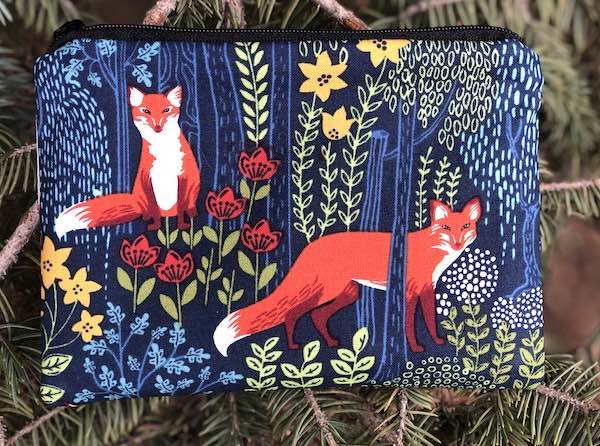 Foxy Forest Goldie zippered bag