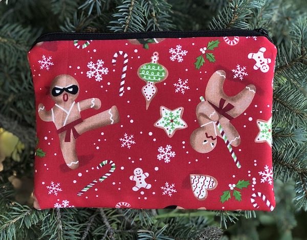 Gingerbread Ninja zippered bag, The Scooter