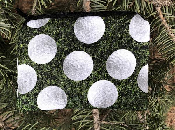 Golf green coin purse, golfing gift
