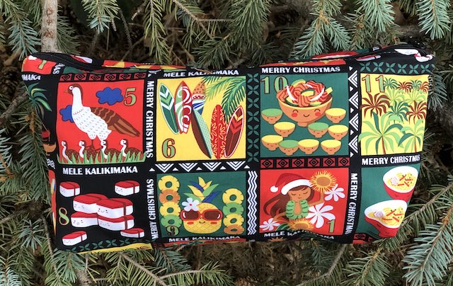 Hawaii Christmas Large Zini Flat Bottom Bag Hawaii Christmas Large Zini Flat Bottom Bag