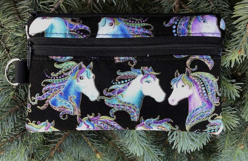Horses mini wallet purse organizer phone purse