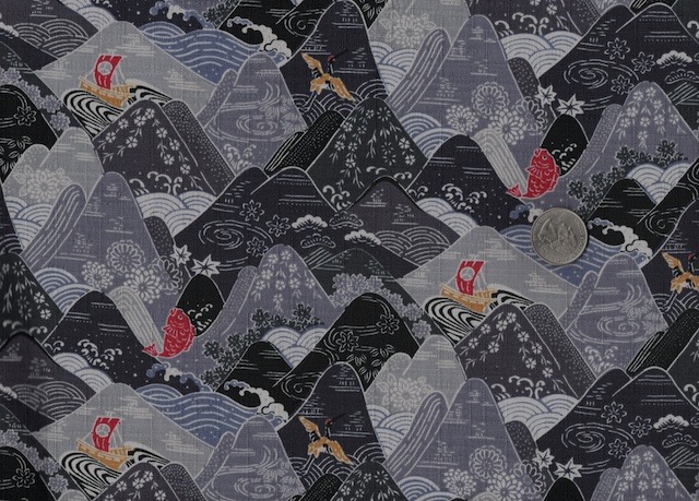 Japanese mountains soft sided storage set for mahjong racks and tiles