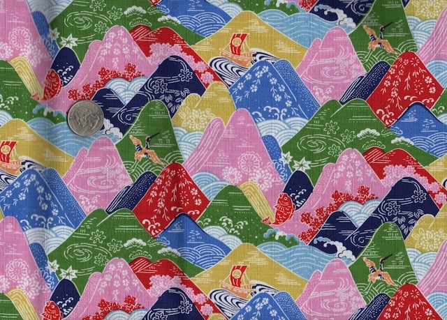 Japanese mountains soft sided storage set for mahjong racks and tiles
