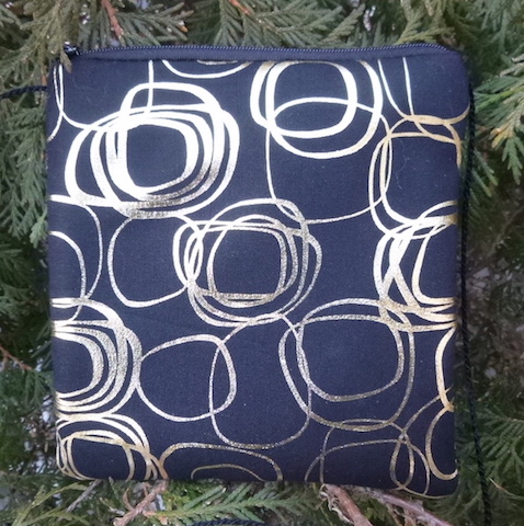 black and gold evening shoulder bag