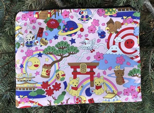 Kawaii large pencil case zippered bag, makeup bag