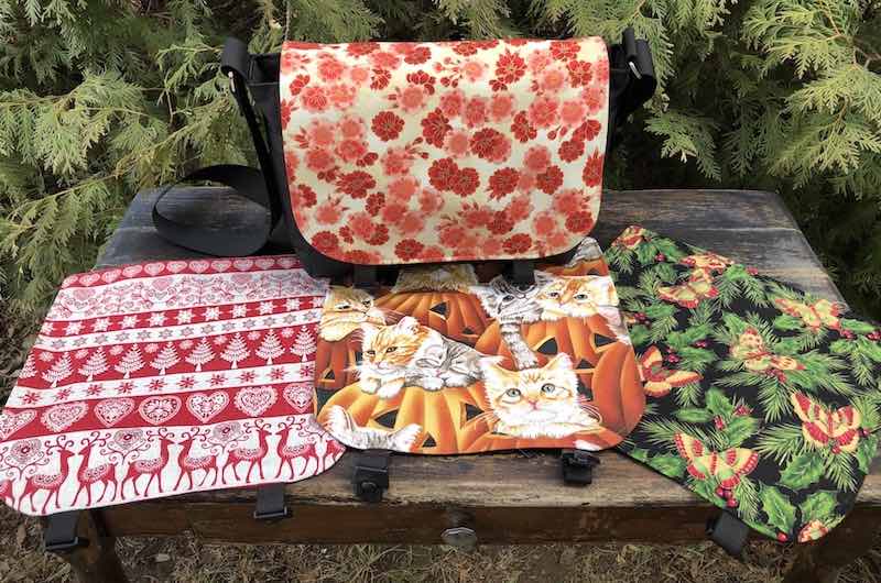 small messenger bag with removable flaps