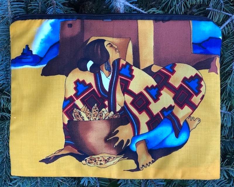 Native women large pencil case makeup bag