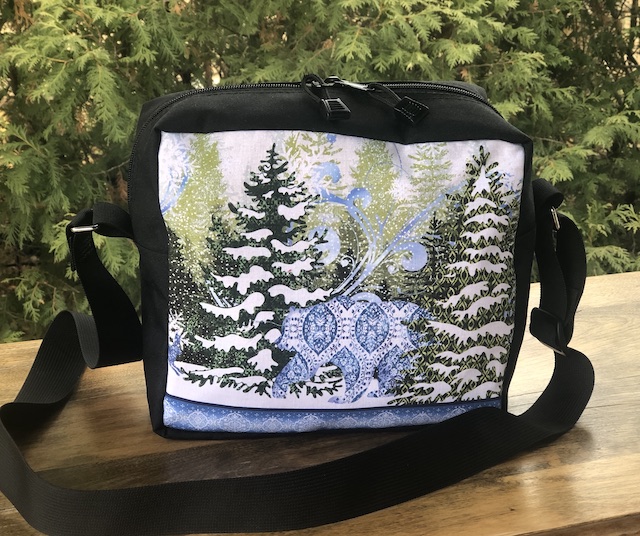 Nature's Winter Stripe Shoulder Bag, The Raccoon