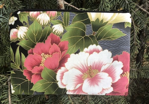 Japanese Peonies zippered bag, The Scooter