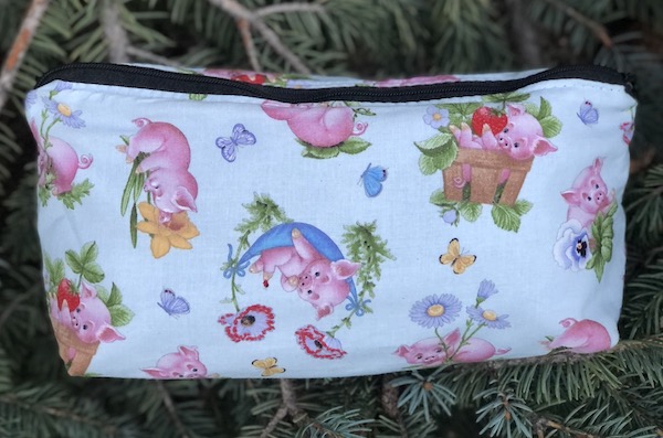 Playful Pigs flat bottom bag, The Zini - CLEARANCE