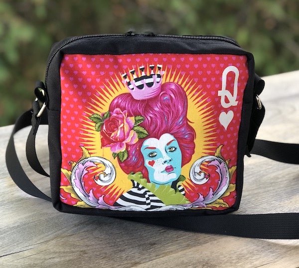 The Red Queen Hipster Shoulder Bag, The Otter, Tula Pink's Curiouser and Curiouser