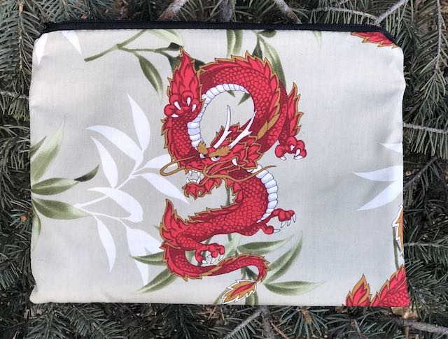 Red Dragon Mahjongg card and coin purse, The Slide