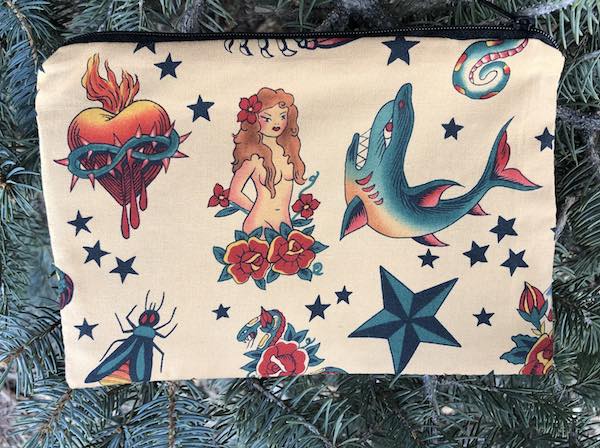 sailor jerry tattoos zippered bag