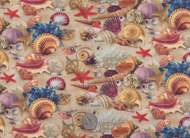 shells on beach soft sided case for mahjong racks and tiles