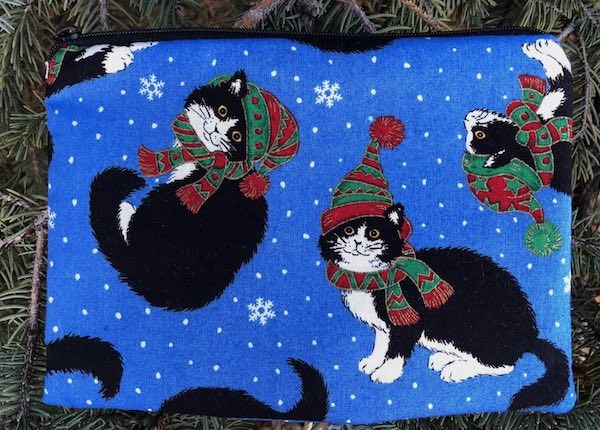 Snowflake Cats zippered bag, The Scooter