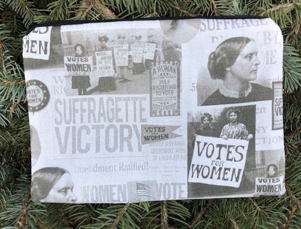 100 years 19th amendment women's right to vote zippered accessory bag