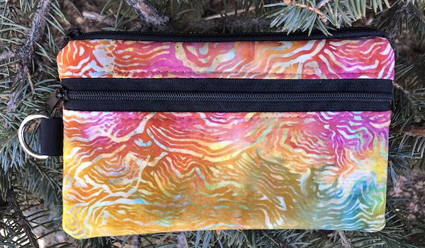 colorful batik mini wallet