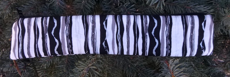 black and white stripe pouch for reusable straws
