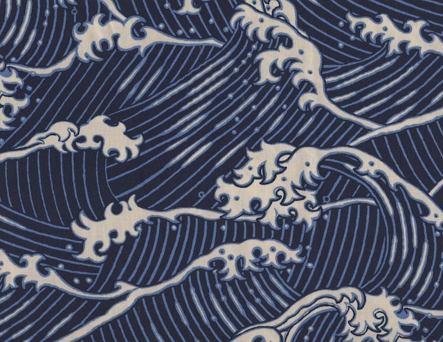 Japanese waves mahjong tile bag with carry case for racks