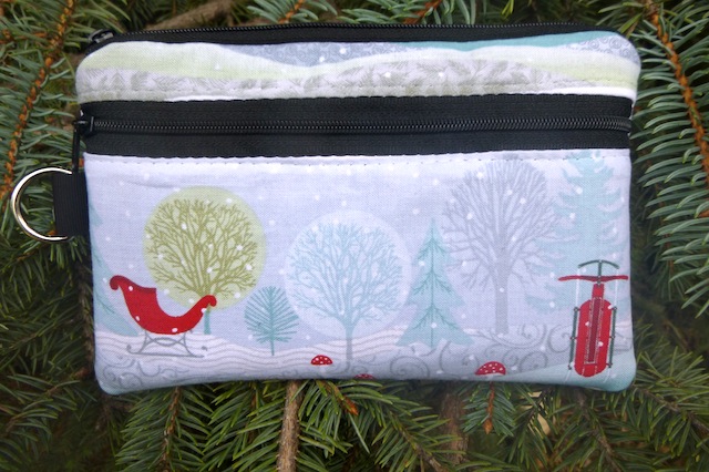 winter scene mini walet iphone purse