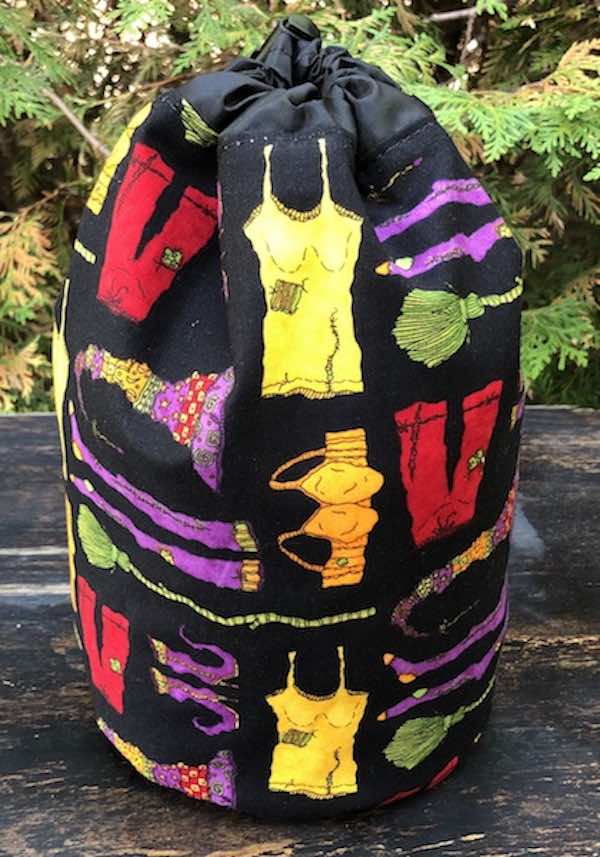 Witches Undies drawstring bag knitting or Rummikub