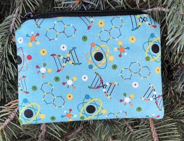 Retro atomic coin purse