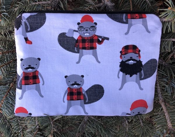 lumberjack beavers zippered bag