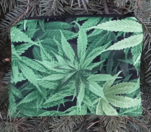 marijuana leaf coin purse