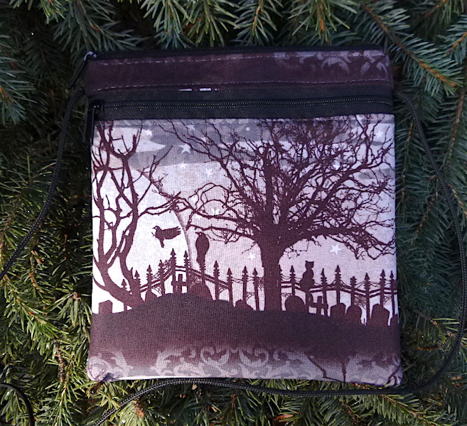 cat graveyard crows shoulder purse for iPhone smart phones