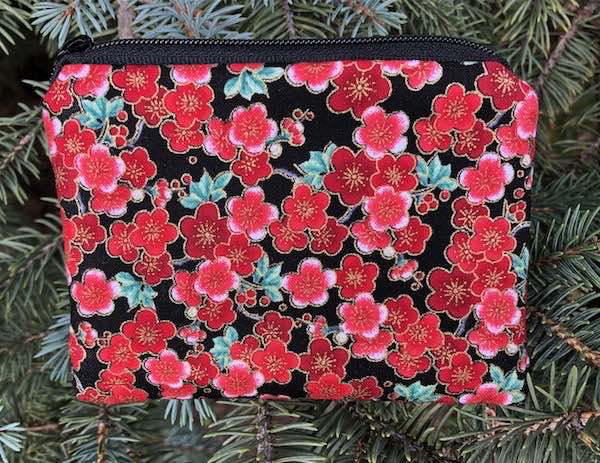 Japanese cherry blossoms coin purse
