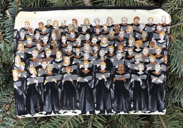 Choir zippered reusable gift bag