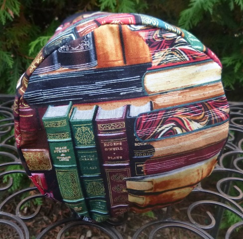 classic books drawstring knitting project bag