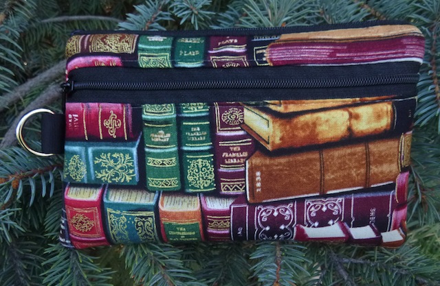 books mini wallet, books wristlet