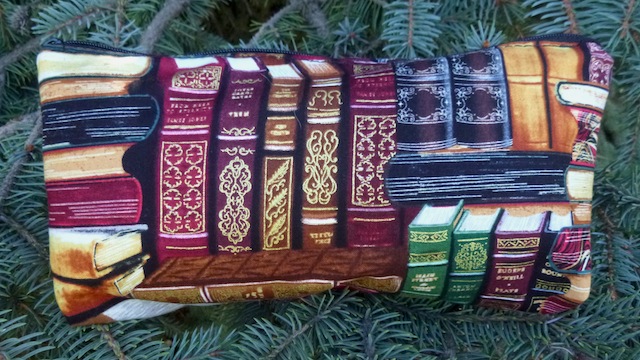 classic books flat bottom zippered bag