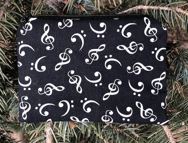 Music clefs coin purse gift pouch for musician