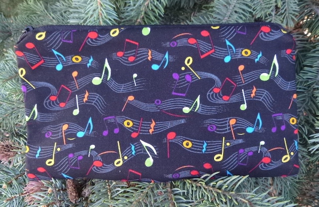 colorful musical notes pencil case gift for music teacher